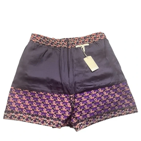 NWT Maje Floral Jacquard Skirt Front Shorts SZ 36/S Pink Skort Pockets Girly - Picture 9 of 14